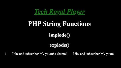 Implode & Explode PHP String Function