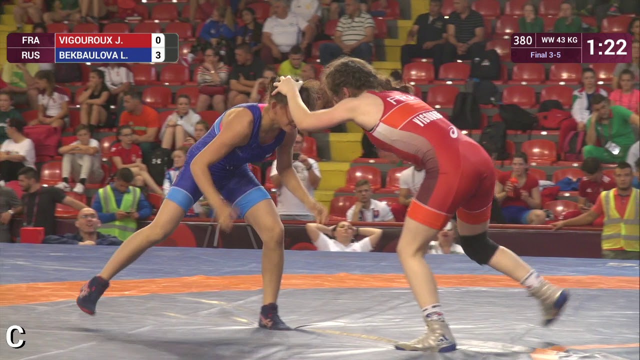 BRONZE WW - 43 kg: J. VIGOUROUX (FRA) v. L. BEKBAULOVA (RUS)