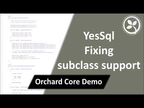 YesSql: Fixing subclass support - Orchard Core Demo