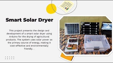 Smart Solar Dryer | Vedant Sawant