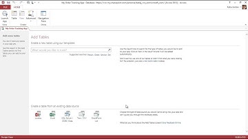 Access 2013 Creating an App