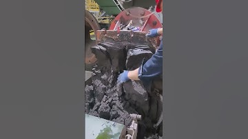 Worker handling freshly produced sintered bricks #machinery #shorts #foryou #fyp