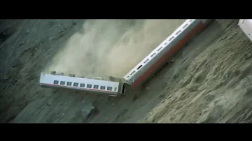 THE SWARM (1978) - Train Scene - One Bee Causes an Entire Derailment of a 5 Cart Train