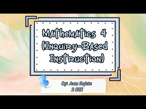 Demonstration Teaching using Inquiry-Based Instructions (Mathematics 4)