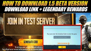 HOW TO DOWNLOAD 1.5 BETA VERSION PUBG MOBILE| BETA INVITATION CODE| FREE LEGENDARY OUTFIT|