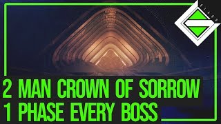 2 Man Crown of Sorrow Full Raid - 1 Phase Every Boss [Hunter & Warlock] | Destiny 2
