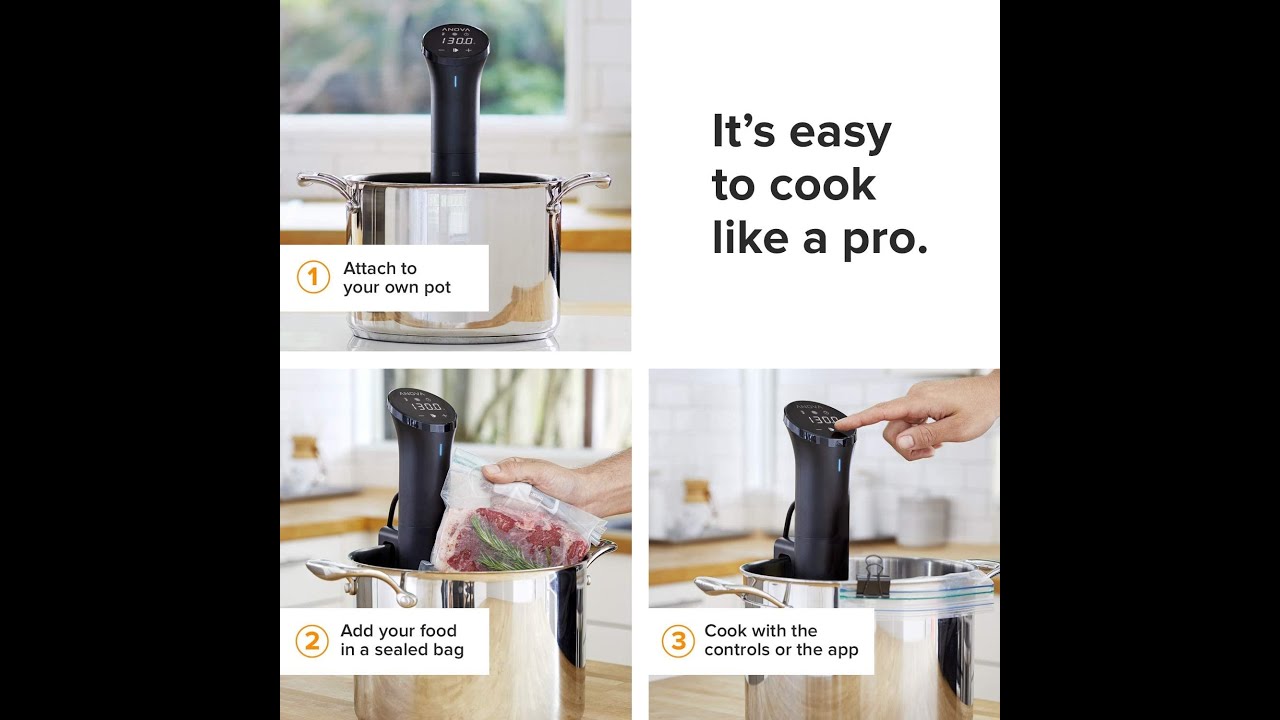 Anova Culinary Sous Vide Precision Cooker Nano | Bluetooth | 750W | Anova App Included