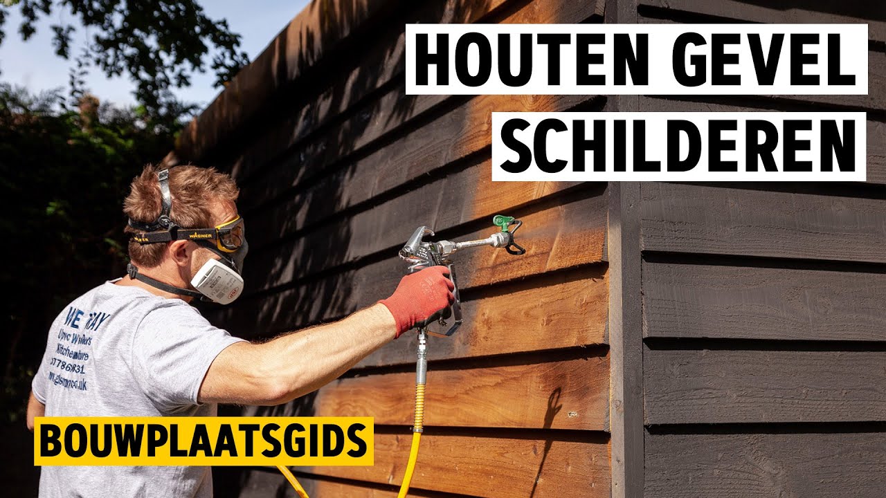 Houten gevel schilderen met een verfspuitapparaat | WAGNER PowerPainter 90