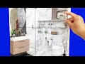 DIY Miniature Bathroom for modern Dollhouse