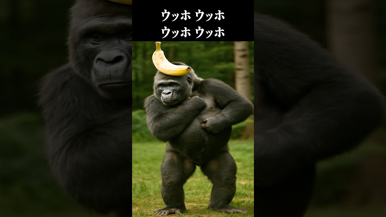 「ウッホ ウッホ ゴリラ」#エッホエッホ #ai #ウッホウッホ #ゴリラ #バナナ #shorts@micknroll