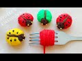 Amazing Ladybug Making Idea with Fork - Easy Woolen Crafts - Hand Embroidery Trick - Sewing Hack