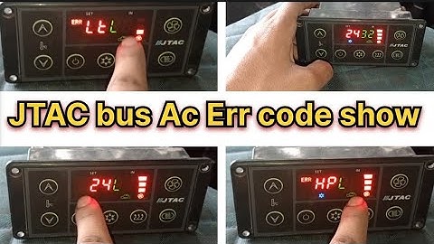 JTAC bus Ac Error code list || JTAC bus Ac || JTAC bus air conditioner || how to jtac bus Ac 