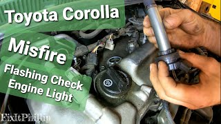 09 Toyota Corolla Misfire Fix 1.8 Coil and Spark Plug Replacement