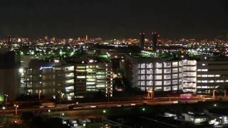 【微速度撮影】川崎の夜景　Night View of Kawasaki City,Kanagawa,Japan．