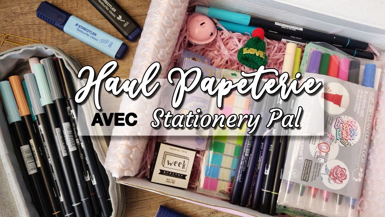 Stationery Haul (w/ Stationery Pal) haut en couleurs ! | Bullet Journal 🐺