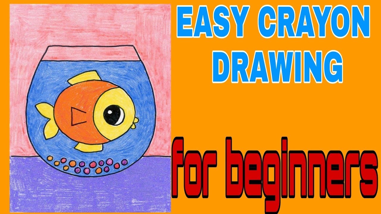 fish pot drawing easy crayon drawing crayons drawing easy oil