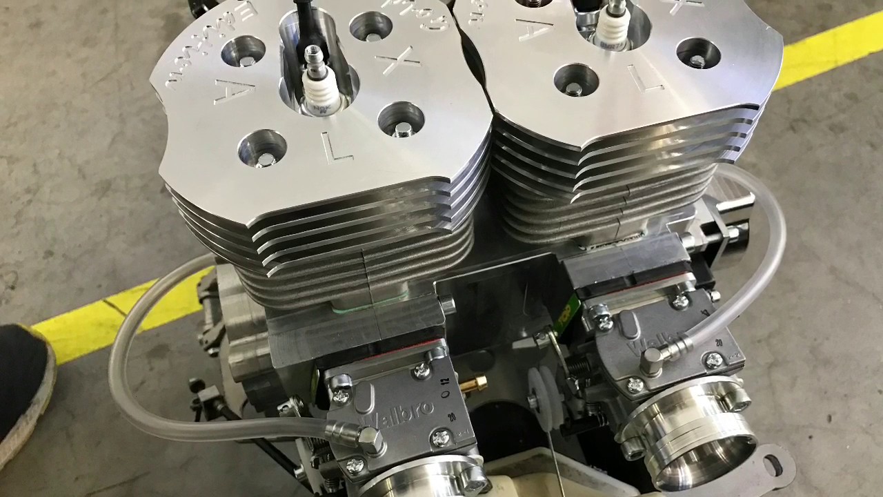 Alx 100cc twin first prototype working - YouTube