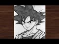 Easy Anime Drawing || How to Draw Goku || Goku anime pencil drawing 