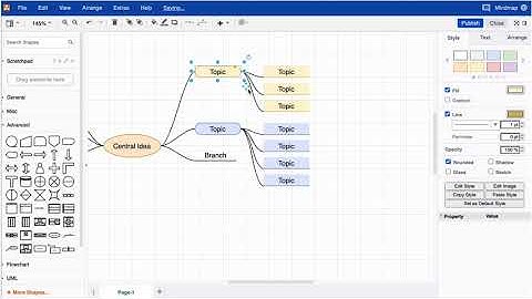 Reposition mind map trees in draw.io for Atlassian Confluence & Jira