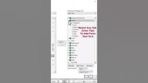 Add Form Tool  To Ribbon | Excel Tricks & Tips #shorts #short #exceltricks #excel #exceltutorial