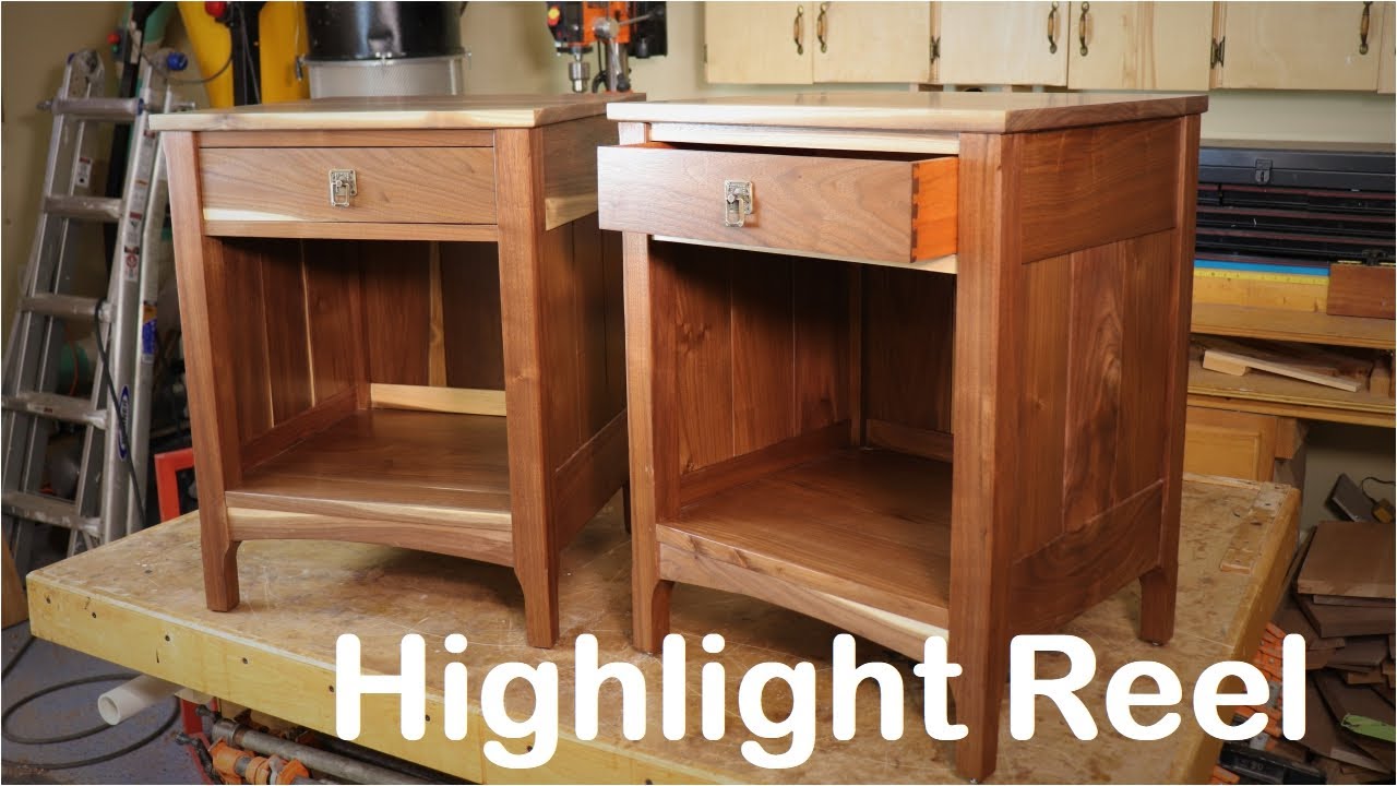 Bedside Table Project Highlights - YouTube