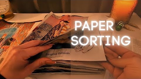 ASMR - Paper Sorting with Crinkly Paper - Sleep, Study & Relaxation - No Talking