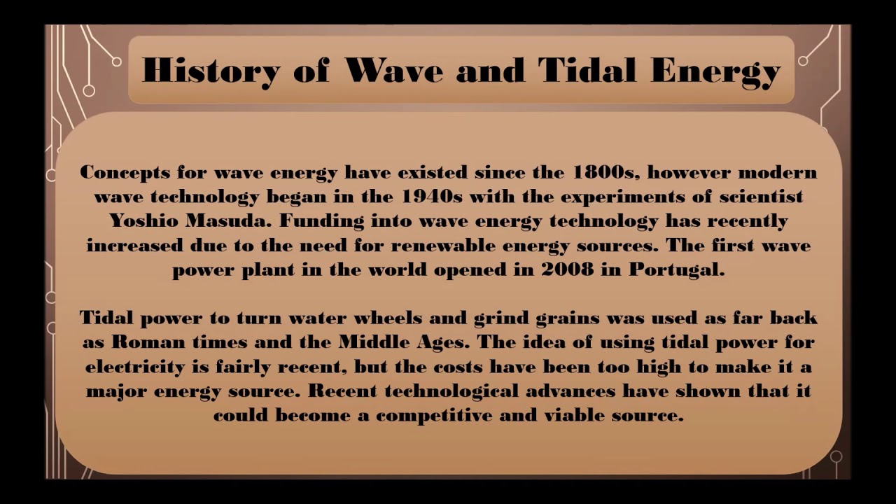 Wave & Tidal Energy - YouTube