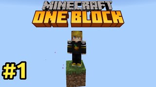 A New Journey Begins in One Block!! | Minecraft PE #1 screenshot 2