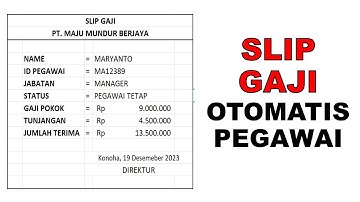 Membuat Slip Gaji Pegawai Otomatis di Excel