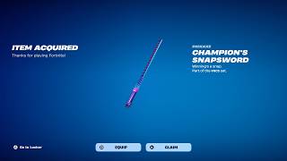 How To Get Champion's Snapsword Pickaxe NOW FREE In Fortnite (Unlocked Champion's Snapsword Pickaxe)