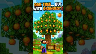 The SECRET to Realistic Orange Trees 🍊 (No Mods) #asmr #minecraftbuilds #tutorial