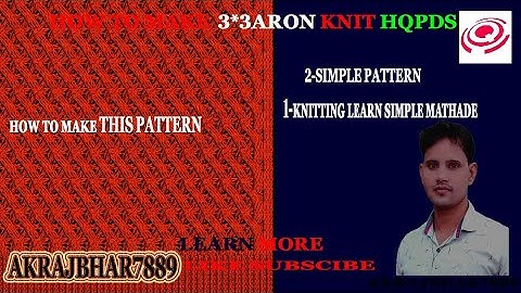 how to make 3*3 cablearon knit #hqpds#knittingpattern