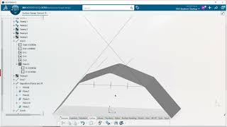 Sweep Conic Two Guide Curves 5  on CATIA 3D Experience