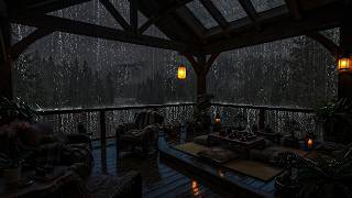 Rainy Night in a Forest Cabin 🌧️ Soft Thunder for Sleep, Reading, Meditation & Deep Relaxation