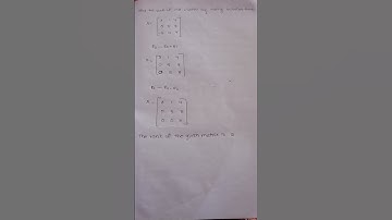 Find the rank of the matrix by using echelon form