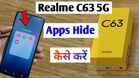 How to hide apps in realme c63 5g | Realme C63 5g me App hide Kaise kare