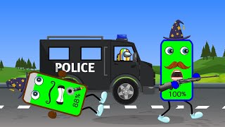 👮 Police vs Poor Criminal and FastMew Collection new | Battery Charging Animation || FasT Mew