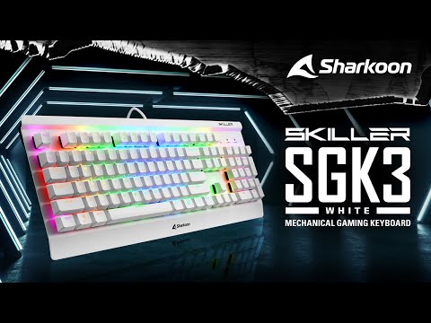 Sharkoon SKILLER SGK3 White - Robuste Gaming-Tastatur mit reaktiven Kailh-Schaltern 2 YouTube player