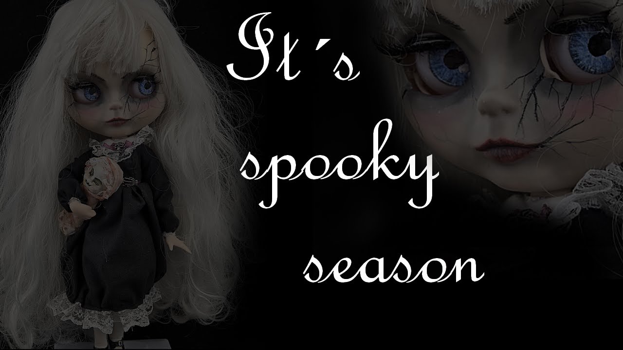 From a fake Blythe / Blyth / TBL / Icy to a creepy halloween doll  / Doll repaint
