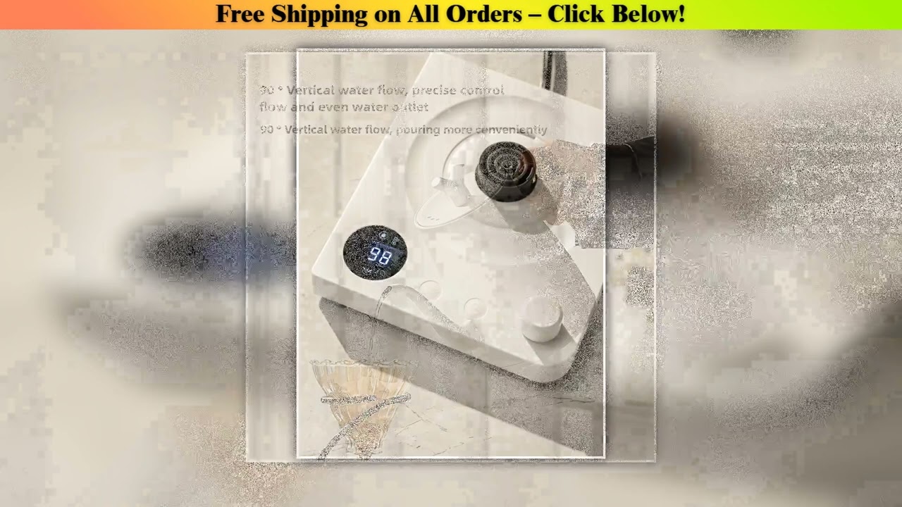 1000W Electric Gooseneck Kettle 1000ml 304 Stainless Steel Coffee Pot Intelligent Temperature LED