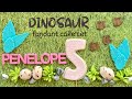 How to make a fondant EASY DINOSAUR cake set (leaves, eggs, rocks, name, footprints, number &amp; grass)