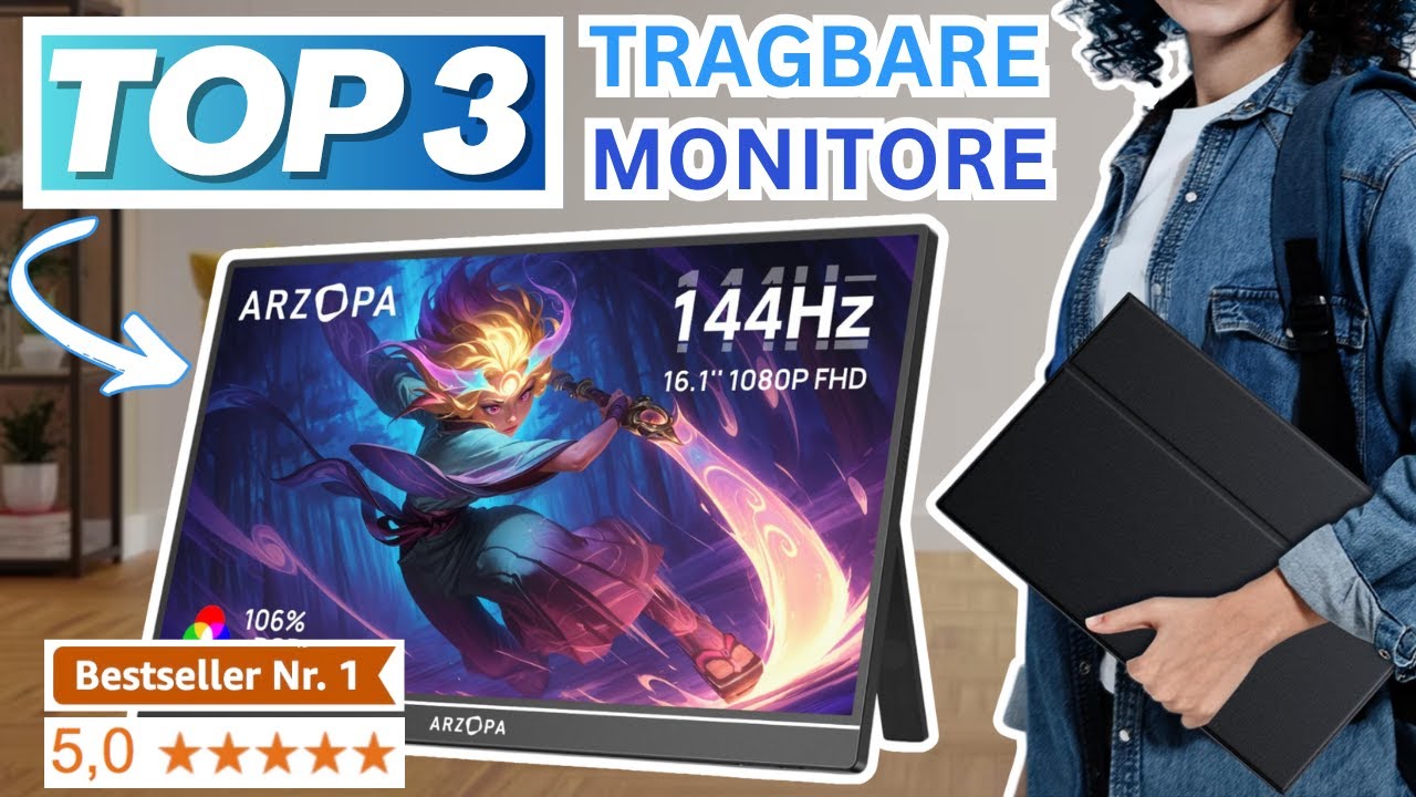 Beste TRAGBARE MONITORE (Testsieger 2026) | Top 3 Tragbare Monitore Vergleich