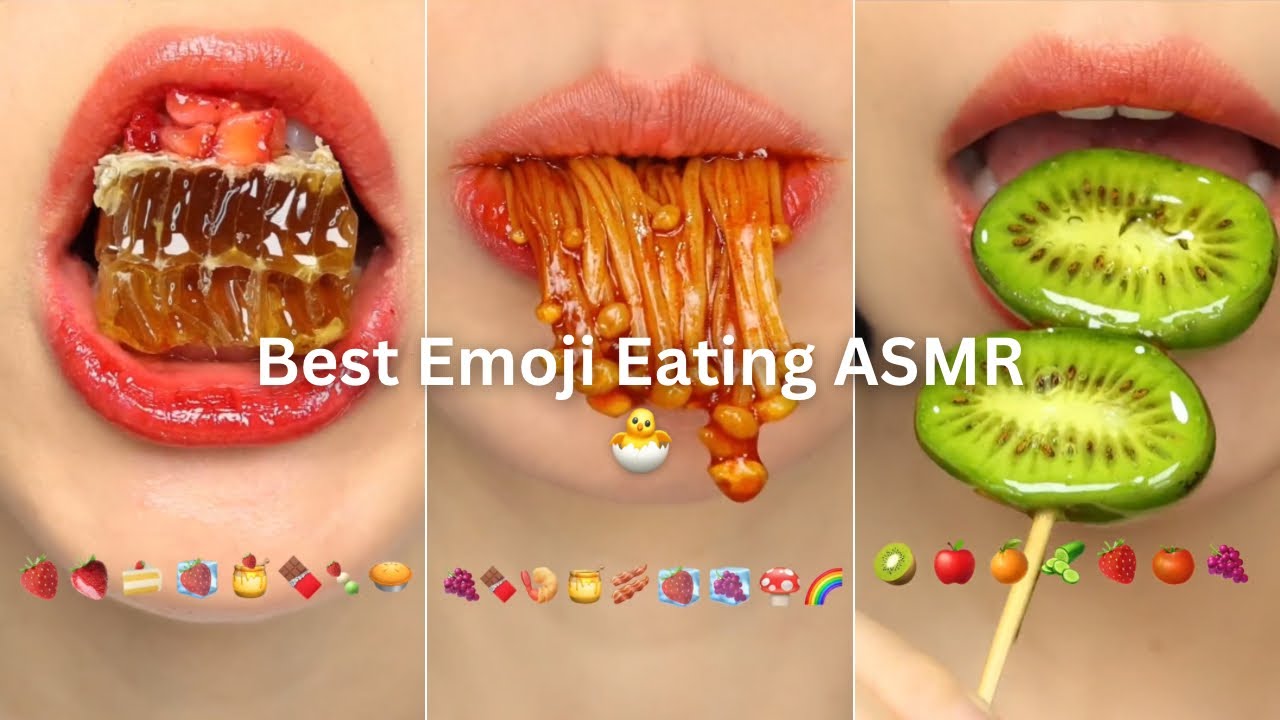 EMOJI EATING CHALLENGE ASMR | TIKTOK FOOD COMPILATION | Super ...