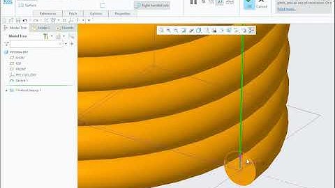 Helical Spring modeled using Creo 6.0 Part 1 of 2  - What are you learning this year?