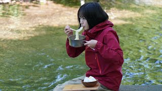 田舎暮らし【夏の過ごし方】河原でラーメン＆釣り。