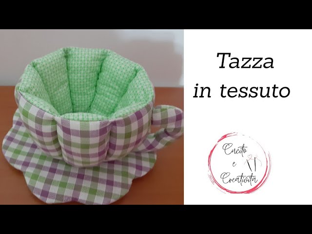 🐞☕ ✂️ Tazzona per cialde Tutorial Cucito Creativo con CARTAMODELLO GRATIS  