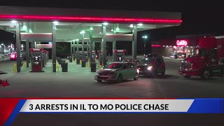 Three people arrested after bi-state police chase