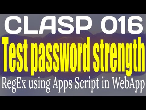 CLASP 016  RegEx to test password strength in JavaScript