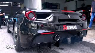 Ferrari 488 Gtb Akrapovic Exhaust  39l V8 Twin Turbo Italian Prancing Horse