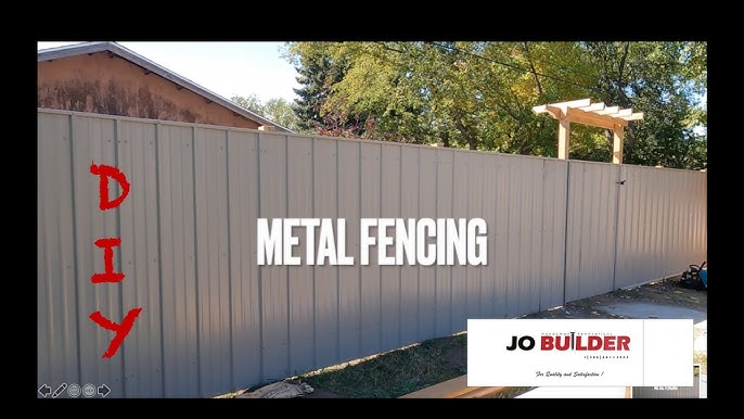 How To Build A Metal Fence - Corrugated Roofing - Youtube